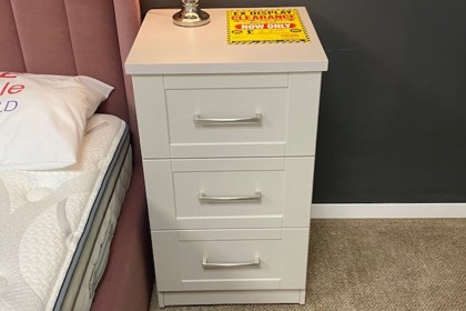 Ex-Display St Austell - Bella 3 Drawer XL Bedside Table Ex-Display St Austell - Bella 3 Drawer XL Bedside Table