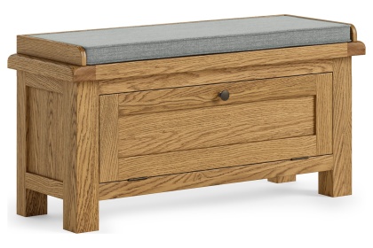 Salisbury Waxed Premium Oak Hallway Storage Bench