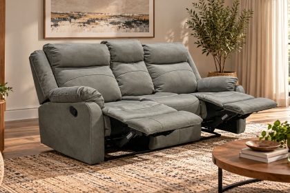 Ellena Marble Beige 3 Seater Recliner Sofa with Table Ellena Marble Beige 3 Seater Recliner Sofa with Table