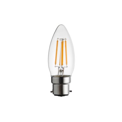 Gallery Direct B22 LED Filament Candle Clear Glass Gallery Direct B22 LED Filament Candle Clear Glass