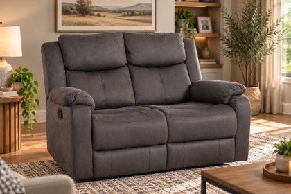 Rome Fabric Recliner 2 Seater Sofa