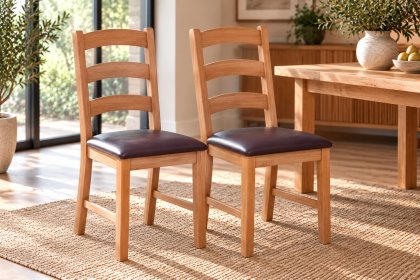 Chester Oak Dining Chairs (Pair) Chester Oak Dining Chairs (Pair)