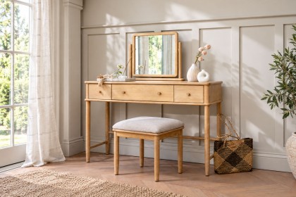 Willow Solid Oak Nordic Dressing Table Set Willow Solid Oak Nordic Dressing Table Set