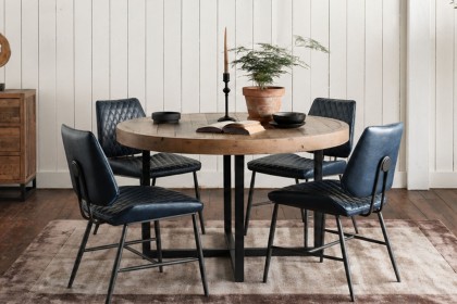 Dalton Quilted Blue Dining Chairs (Set of 4) Dalton Quilted Blue Dining Chairs (Set of 4)