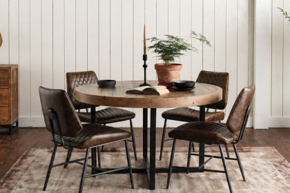 Dalton Quilted Brown Dining Chairs (Set of 4) Dalton Quilted Brown Dining Chairs (Set of 4)