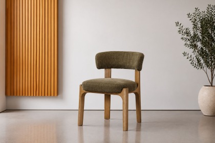 Elenor Green Fabric Dining Chair (Pair)