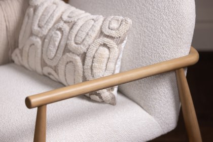 Lara Fabric Arm Chair in White Lara Fabric Arm Chair in White