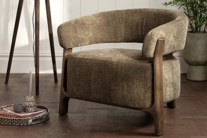Roxy Fabric Arm Chair in Green
