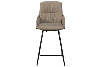 Jackson PU Leather Bar Stool in Taupe (Pair) Jackson PU Leather Bar Stool in Taupe (Pair)