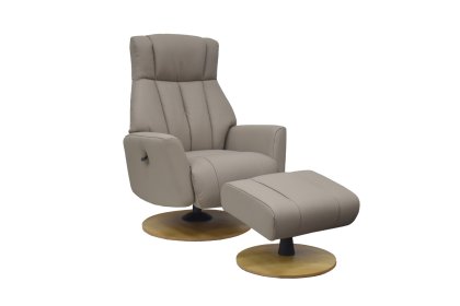 Rowan Leather Swivel Chair and Stool Rowan Leather Swivel Chair and Stool