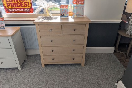 Ex-Display Newquay - Modern Country Oak 2 Over 3 Chest