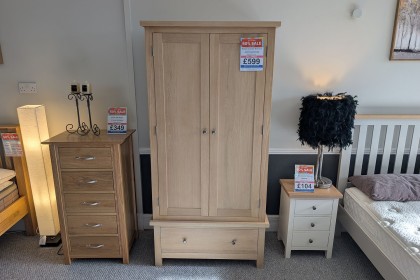 Ex-Display Newquay - Modern Country Oak Double Wardrobe Ex-Display Newquay - Modern Country Oak Double Wardrobe