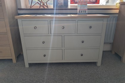 Ex-Display Newquay - Modern Country Painted Grey 3 Over 4 Chest