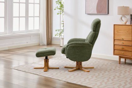 Eden Swivel Recliner Chair and Footstool Eden Swivel Recliner Chair and Footstool