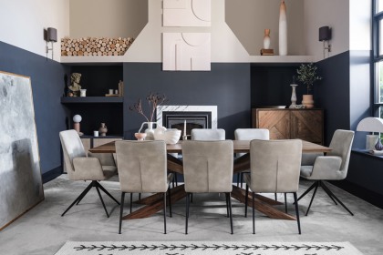 Rebecca Textured PU Leather Misty Dining Chairs (Set of 4) Rebecca Textured PU Leather Misty Dining Chairs (Set of 4)