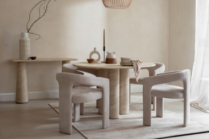 Georgia Light Beige Fabric Dining Chairs (Set of 4)