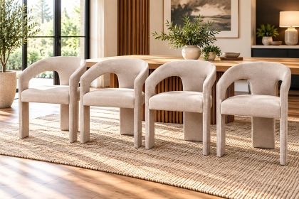 Georgia Light Beige Fabric Dining Chairs (Set of 4) Georgia Light Beige Fabric Dining Chairs (Set of 4)
