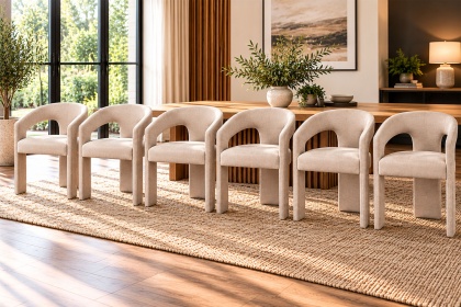 Georgia Light Beige Fabric Dining Chairs (Set of 6) Georgia Light Beige Fabric Dining Chairs (Set of 6)