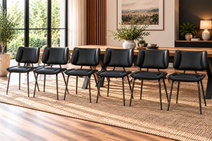 Jack Black PU Leather Dining Chairs (Set of 6) Jack Black PU Leather Dining Chairs (Set of 6)