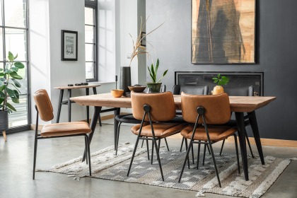 Jack Cognac PU Leather Dining Chairs (Set of 6) Jack Cognac PU Leather Dining Chairs (Set of 6)
