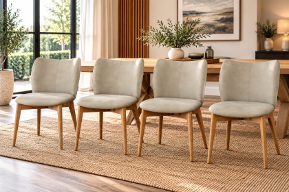 Spencer PU Leather Misty Dining Chairs (Set of 4)