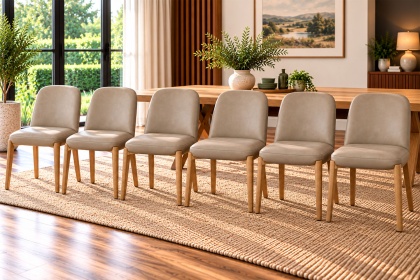 Margot Misty PU Leather Dining Chairs (Set of 6) Margot Misty PU Leather Dining Chairs (Set of 6)