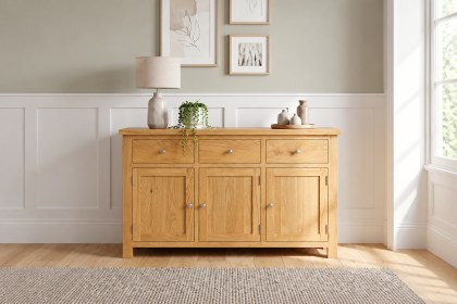 Dorset Oak Large 3 Door 3 Drawer Sideboard Dorset Oak Large 3 Door 3 Drawer Sideboard