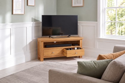 Dorset Oak Large Corner TV Unit Dorset Oak Large Corner TV Unit