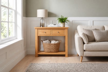 Dorset Oak 2 Drawer Console Table Dorset Oak 2 Drawer Console Table