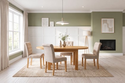 Dorset Oak D-End Butterfly Extending Dining Table 130-170cm Dorset Oak D-End Butterfly Extending Dining Table 130-170cm