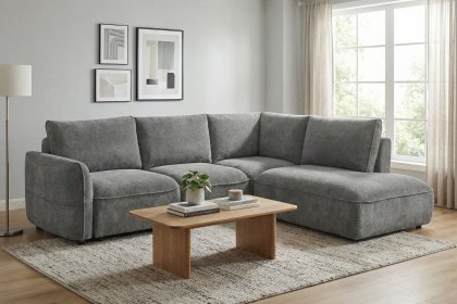 Palma Fabric Storage Chaise Sofa Bed