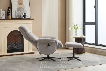 Nevada Fabric Swivel Recliner & Footstool Nevada Fabric Swivel Recliner & Footstool
