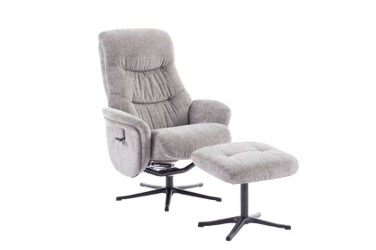 Nevada Fabric Swivel Recliner Chair & Footstool Nevada Fabric Swivel Recliner Chair & Footstool