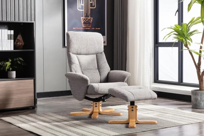 Montreal Swivel Recliner Chair & Stool