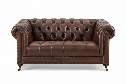 Buckley Leather Chesterfield 2 Seater Sofa