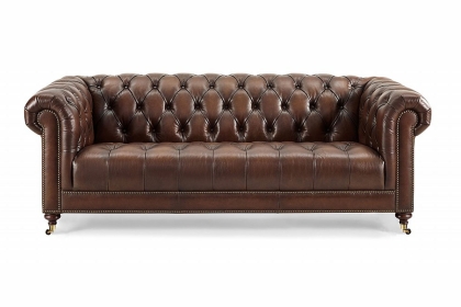 Buckley Leather Chesterfield 3 Seater Sofa