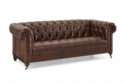 Buckley Leather Chesterfield 3 Seater Sofa