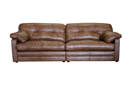 Alexander & James Bailey Leather 4 Seater Sofa - Split