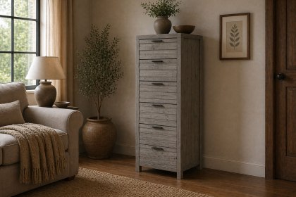 Tuscan Springs Reclaimed Wood 6 Drawer Tall Chest of Drawers