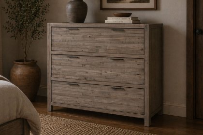 Tuscan Springs Reclaimed Wood 3 Drawer Chest of Drawers