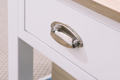 Chester Oak Painted White - Lamp Table 36x40cm| F&B All White