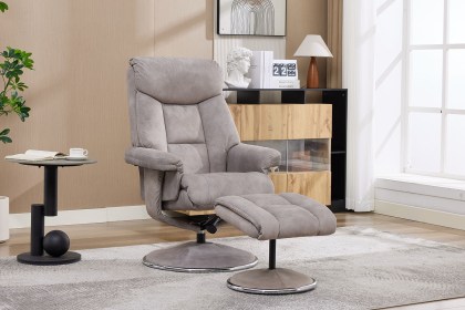 GFA Biarritz Swivel Recliner Chair and Stool