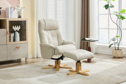 Dubai Swivel Recliner Chair and Stool