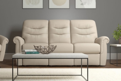 G Plan Holmes Leather 3 Seater Sofa