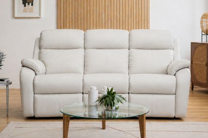G Plan Kingsbury Leather 3 Seater Curved Sofa