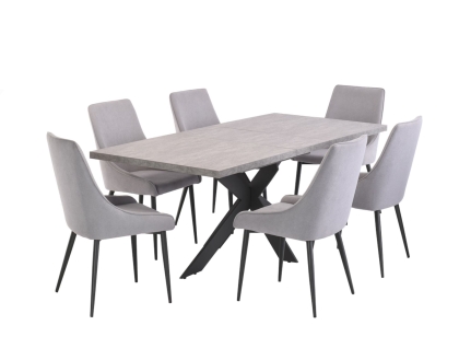 Raven Extending Dining Set (6 Chairs)