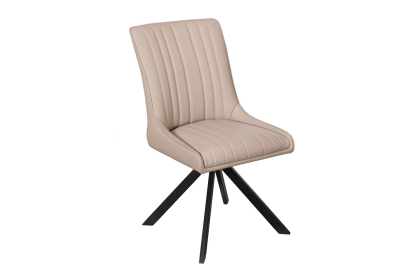 Chloe Taupe Leather Dining Chair
