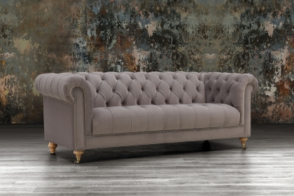 Chesterfield style sales fabric sofa