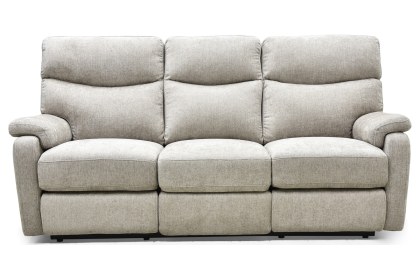 Monet 3 Seater Manual Recliner Sofa in Mink Fabric - STOCK