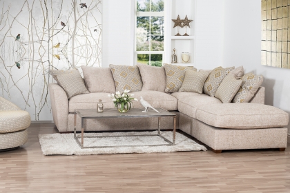 Atlantia Corner Chaise Sofa With Scatter Back